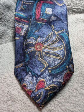 Andhurst Abstract Pattern Mens Tie 100% Polyester Made In USA